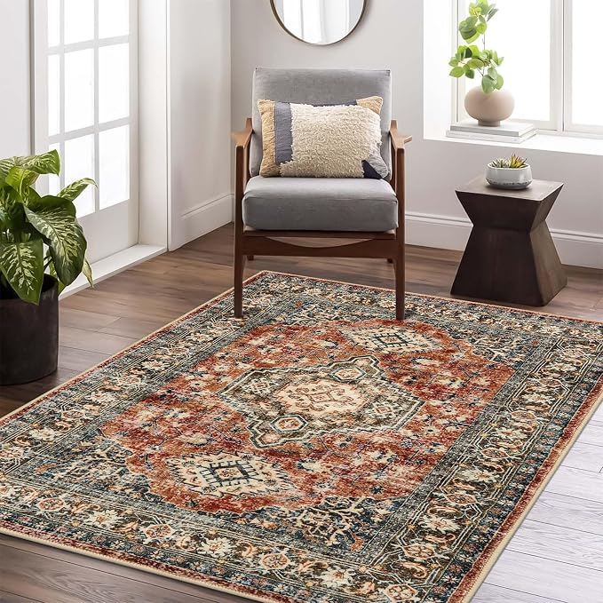 Lahome Oriental Area Rug, 3x5 Washable Rugs - Image 2