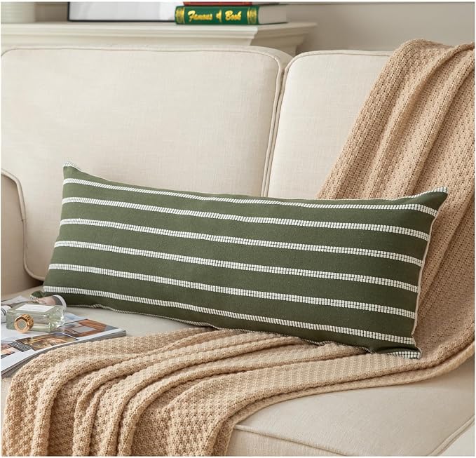 Caflife Boho Lumbar Throw Pillow Cover 14X36 Long Soft Farmhouse Decorative by Caflife