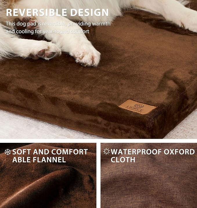 Dog Crate Pad - Dog Bed Large Sized Dogs - XL Memory Foam Pet Bed - Image 4