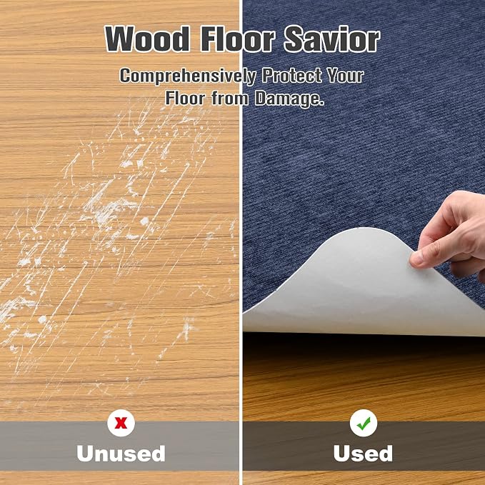 Placoot Desk Chair Mat for Hardwood Floor Corduroy Surface 1/6" Thick 55"x35" - Image 3