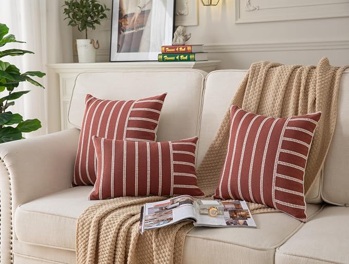 Caflife Boho Fall Throw Pillow Covers 12x20 Set of 2 Soft Farmhouse Decorative - Image 5