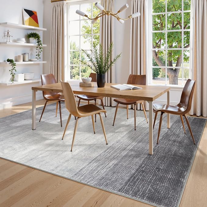 Wonnitar Modern Ombre 6x9 Grey Area Rugs - Image 6