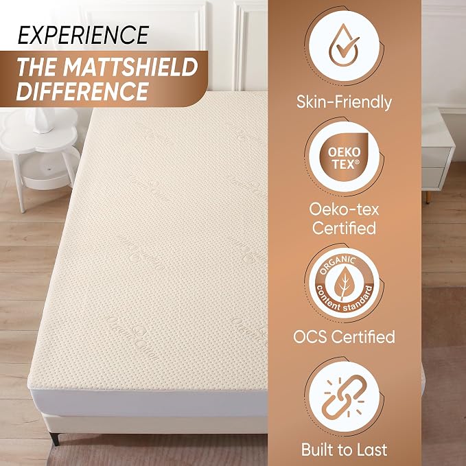 Luxury Waterproof Organic Mattress Protector Twin XL - Image 2