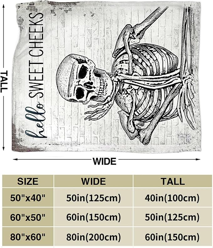 Funny Skeleton Throw Blanket - Image 5