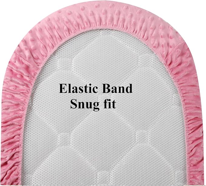 Dot Bassinet Sheet Set 2 Pack Stretch Fitted Cradle Sheets, Ultra Soft - Image 6