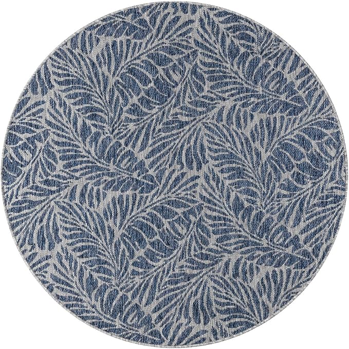 Keen Home Design Terrace Outdoor Round Rug - 5ft Round Washable Indoor/Outdoor - Image 3