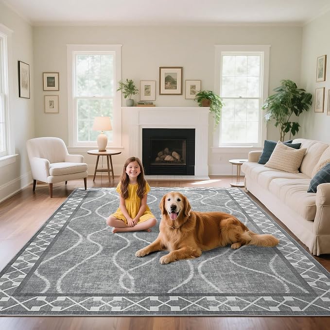 Area Rugs 6x9 Washable Rug, Non-Slip Rugs - Image 3