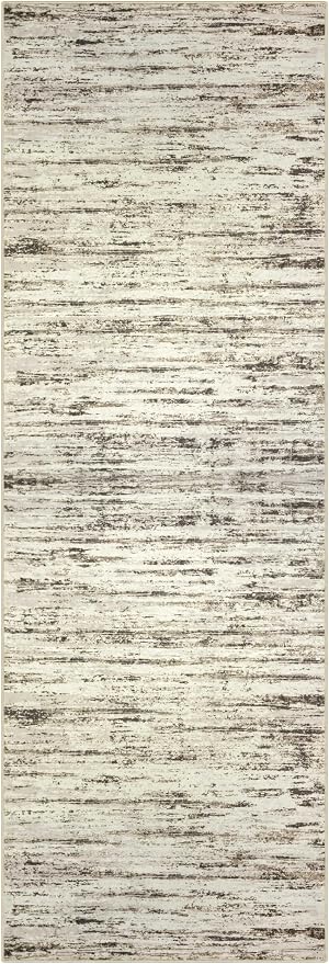 Modern Abstract Runner Rug, 2x6 Feet, Faux Wool, Machine Washable, Kid & Pet - Image 9