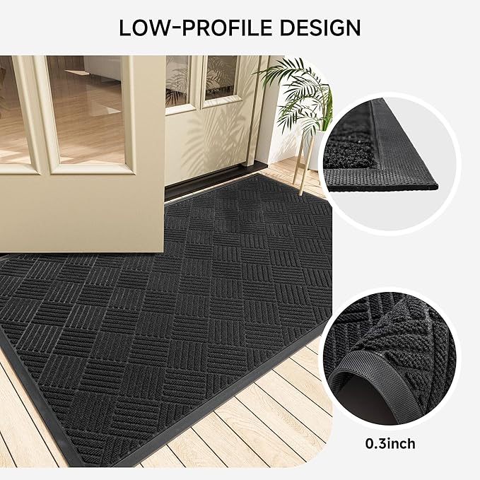 Front Door Mat, Heavy Duty Indoor Outdoor Doormat, Stain and Fade Resistant - Image 5