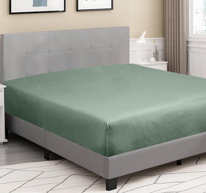 ROYALE LINENS 300 Thread Count 100% Long Staple Combed Cotton Fitted Sheet Twin - Image 4