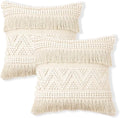 REDEARTH · Boho Textured Throw Pillow Cushion Covers by REDEARTH