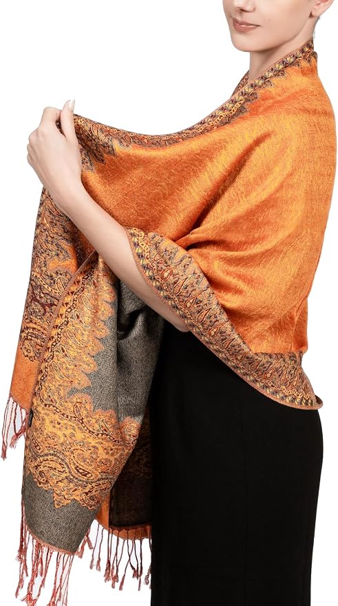 Achillea Big Paisley Pashmina Shawl Wrap - Image 3