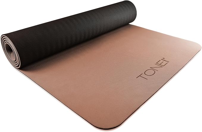 TONE Fitness Yoga Mat 1/4" Thick Non Slip Exercise & Pilates Mat by TONEFitness