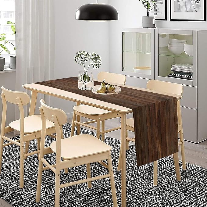 Wood Board Table Runner Farmhouse Rustic Wood Brown Barn Hardwood Kitchen - Image 4