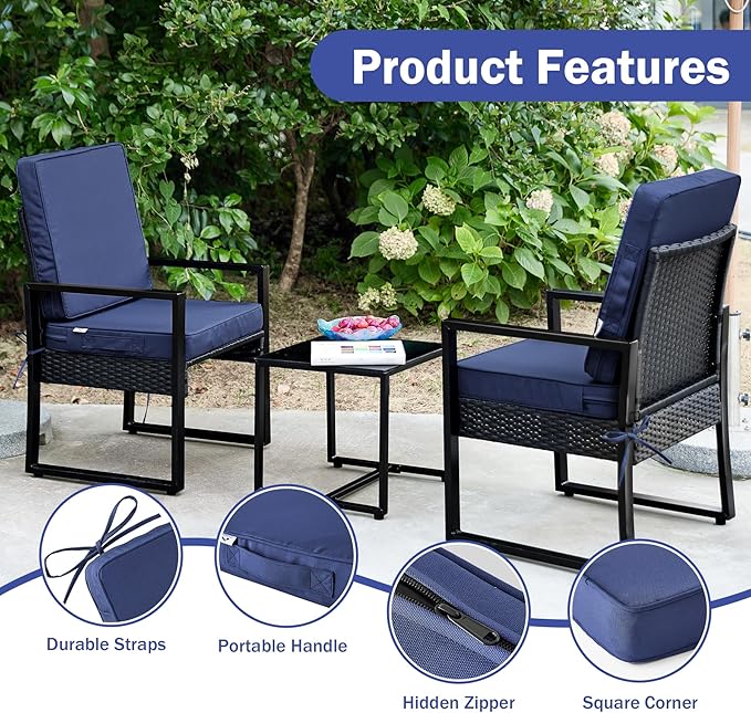 Outdoor Chair Cushions, Waterproof Patio Chair Cushions 24x24x4 Inch, Outdoor - Image 6