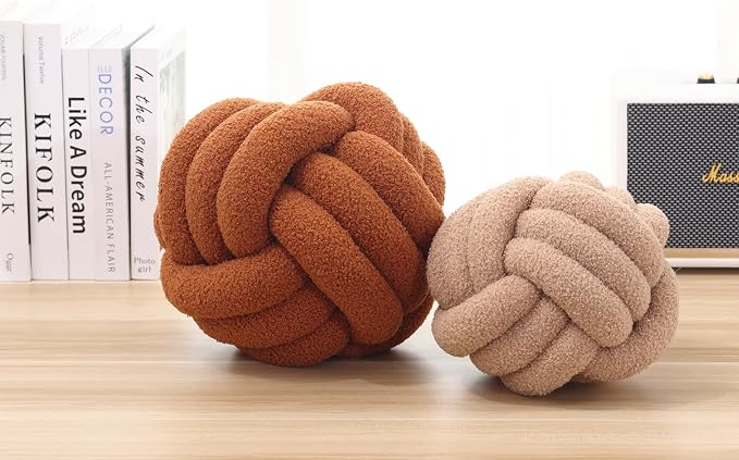 Petrella Knot Pillow Throw Pillows Ball Round Throw Pillows Home Decor Cushion - Image 7