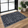 KUTA Vintage Floral Entryway Rug 2x3, Kitchen Rugs Non-Slip Washable Throw Rug by KUTA