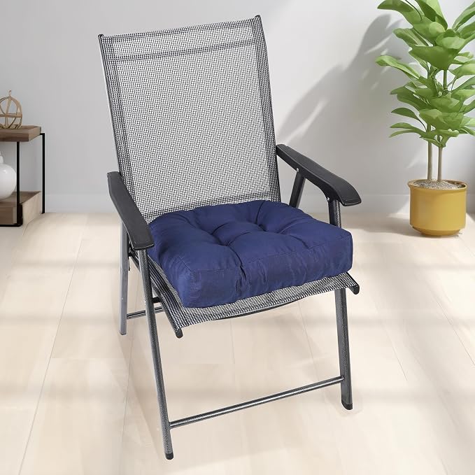 RACE LEAF 17" x 17" Patio Chair Cushions Navy - Image 7