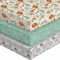 Baby Crib Sheets for Boys Girls, Breathable Soft Microfiber Baby Sheet Green & by Unnivoll