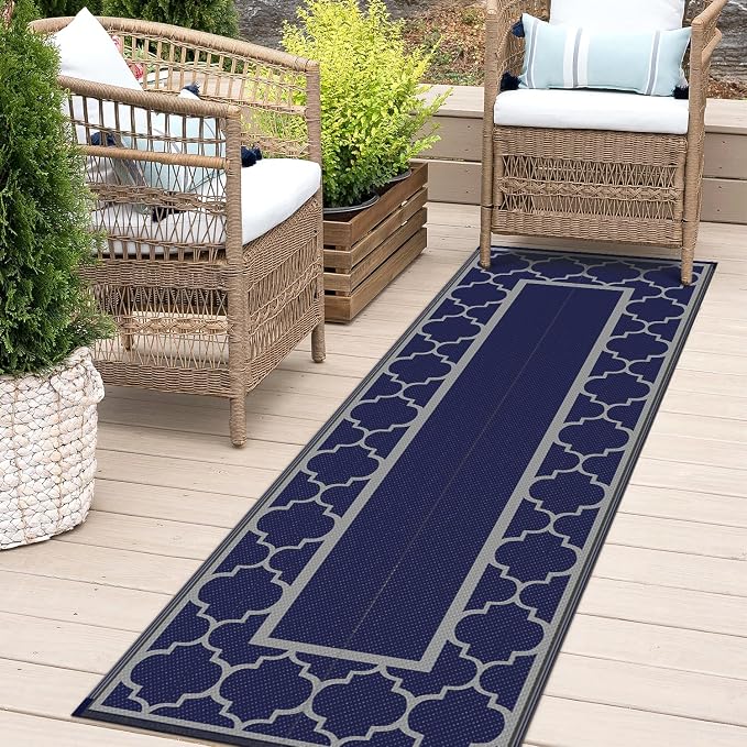 GENIMO 2.5 ' x 8 ' Outdoor Rug for Porch Patio Clearance, Waterproof Indoor - Image 2