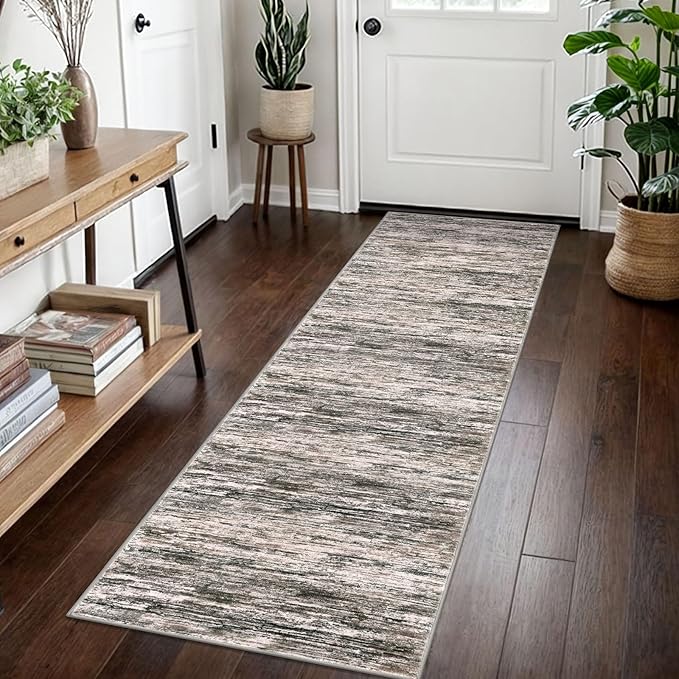 2x7 Modern Abstract Runner Rug for Hallways, Non-Shedding Washable Rug for by SiiloomRug