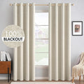 MIULEE 100% Blackout Linen Textured Curtains by MIULEE