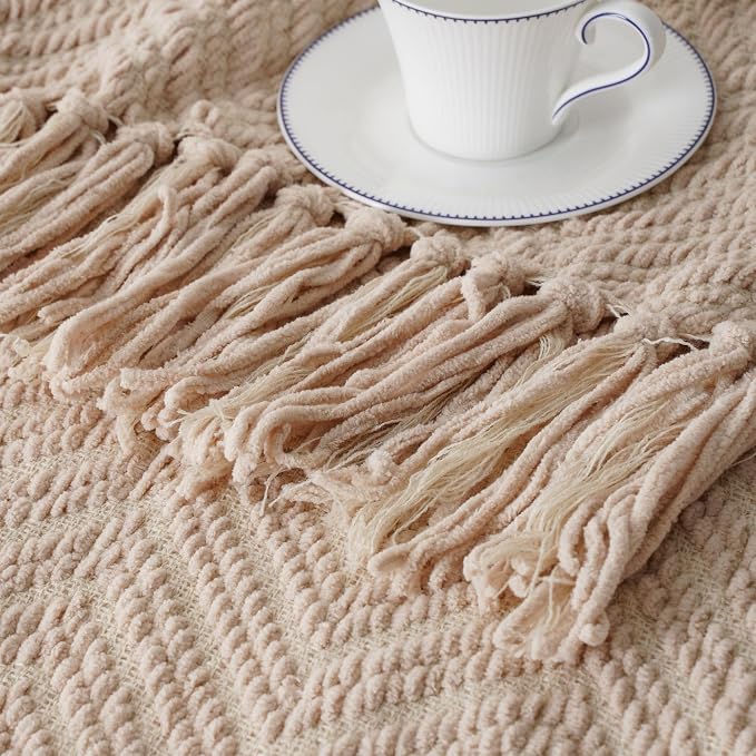 BATTILO HOME Beige Throw Blankets - Image 9