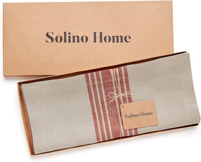 Solino Home Stripe Linen Table Runner 108 Inches Long - Image 6