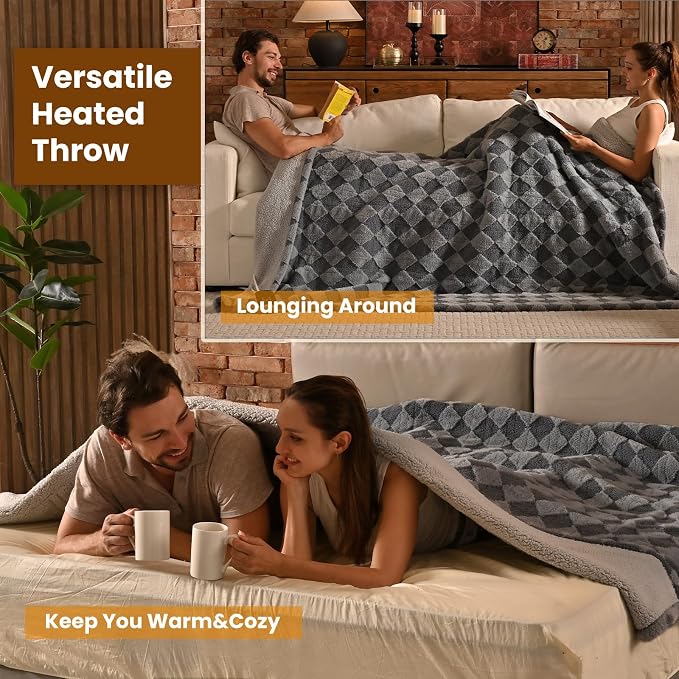 Bearhug Heated Blanket King Size 100" x 90" Dual Controller Electric Blanket - Image 5