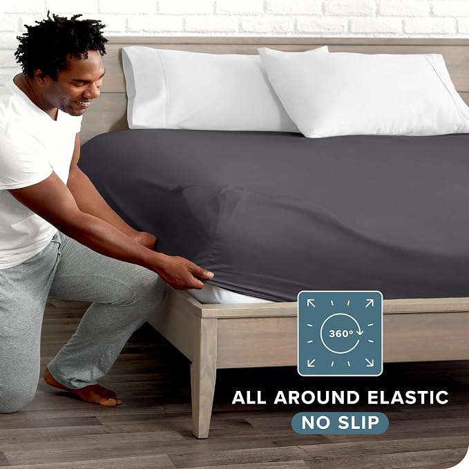 Bare Home Fitted Bottom Sheet Twin XL Size - Image 3