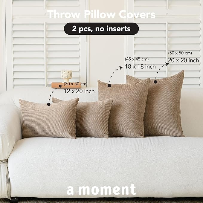a moment Pack of 2 Decorative Chenille Throw Pillow Covers - Image 4