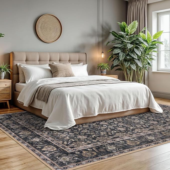 KUTA Vintage 8x10 Area Rugs for Living Room, Washable Large Rug for Bedroom 8ft - Image 2