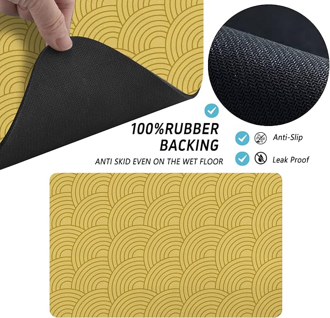 Dog Food Mat for Floors, Absorbent and Quick-Drying Pet Cat Food Mat, - Image 7
