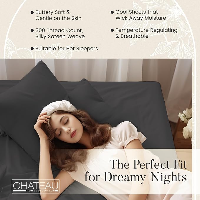 Organic Cotton Sheets Queen Sheet Set Deep Pocket, 100% Cotton Bed Sheets Queen - Image 4