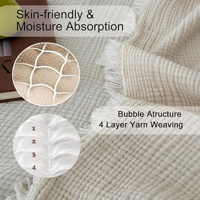 MorroMorn 100% Cotton Muslin Blanket - Image 2