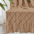 inhand Knitted Throw Blankets for Couch and Bed, Soft Cozy Knit Blanket by inhand