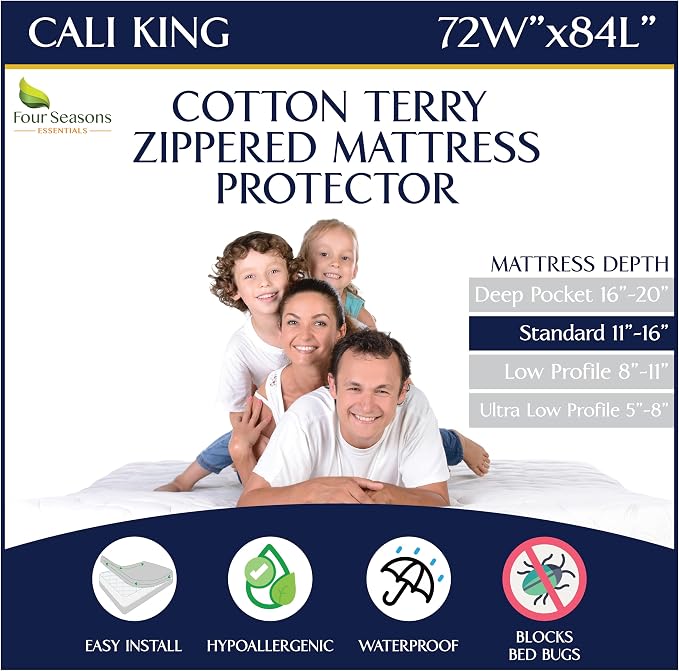 Zippered Waterproof Mattress Encasements by FourSeasonsEssentials