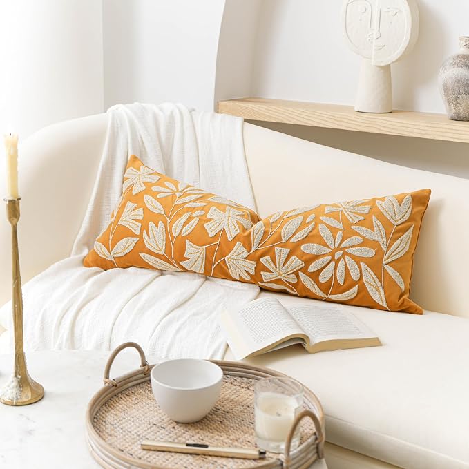 BlissBlush Fall Throw Pillow Cover 14x36 Long Body Lumbar Throw Pillow - Image 8
