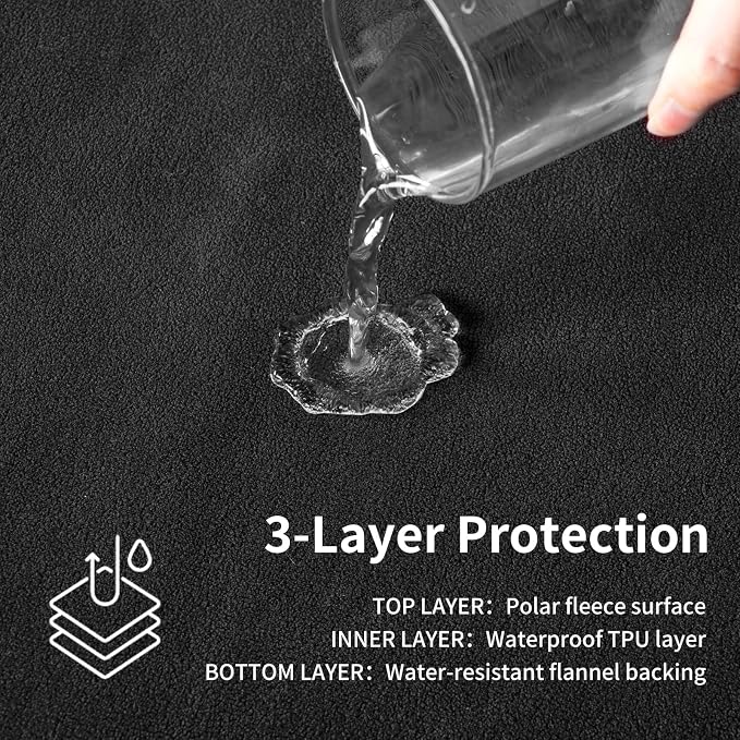 QiyI Waterproof Blanket for Bed Couch Sofa, Small Washable Reversible & - Image 3