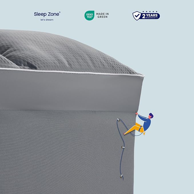 SLEEP ZONE Mattress Topper Full Size, Extra Thick Fitted Mattress Pad - Image 4