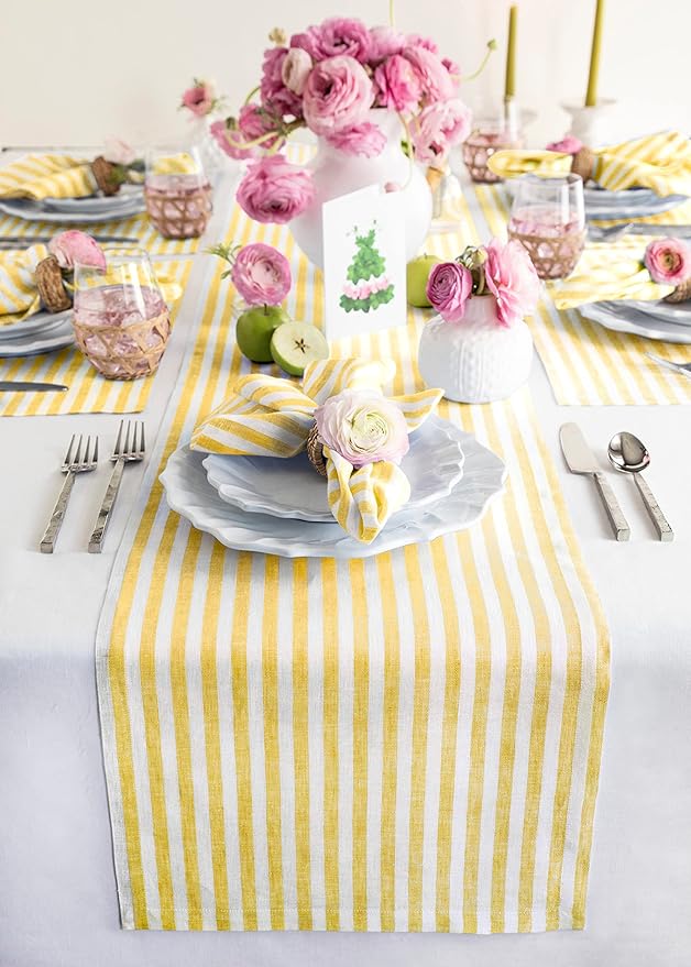 Solino Home Linen Table Runner 108 Inches Long by SolinoHome