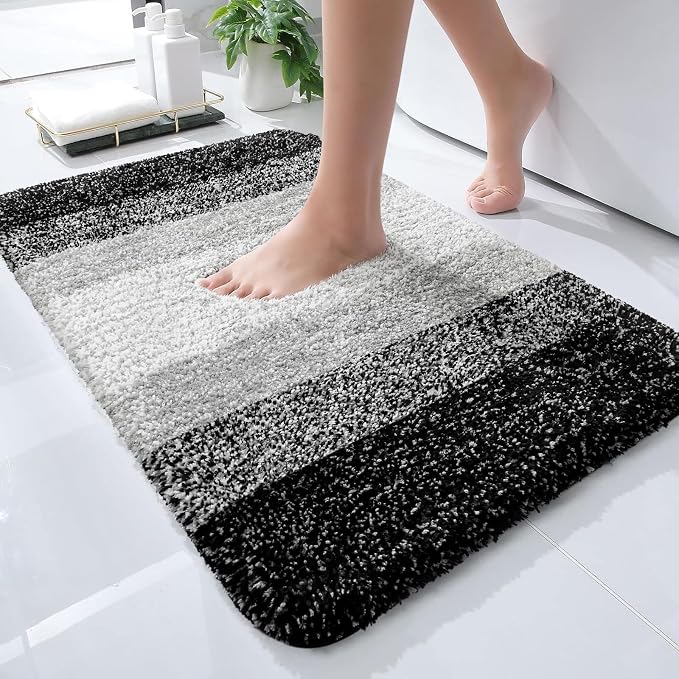 OLANLY Bathroom Rugs Mat 24x16, Extra Soft Absorbent Microfiber Bath Rugs by OLANLY