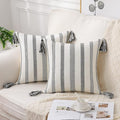Smile Bee Boho Outdoor Couch Throw Pillow Covers Set of 2, Decorative Thick by SmileBee