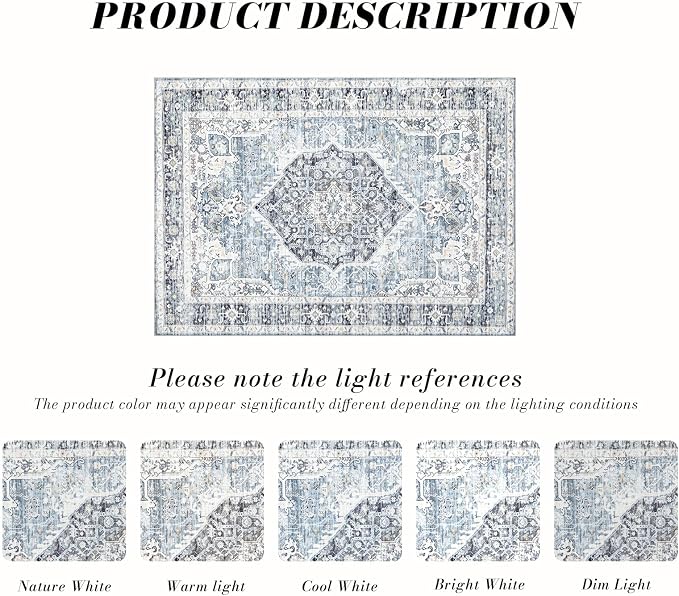 Runner Rug 2×6, Vintage Boho Rug, Ultra-Soft Low Pile, Non Slip, Stain - Image 2