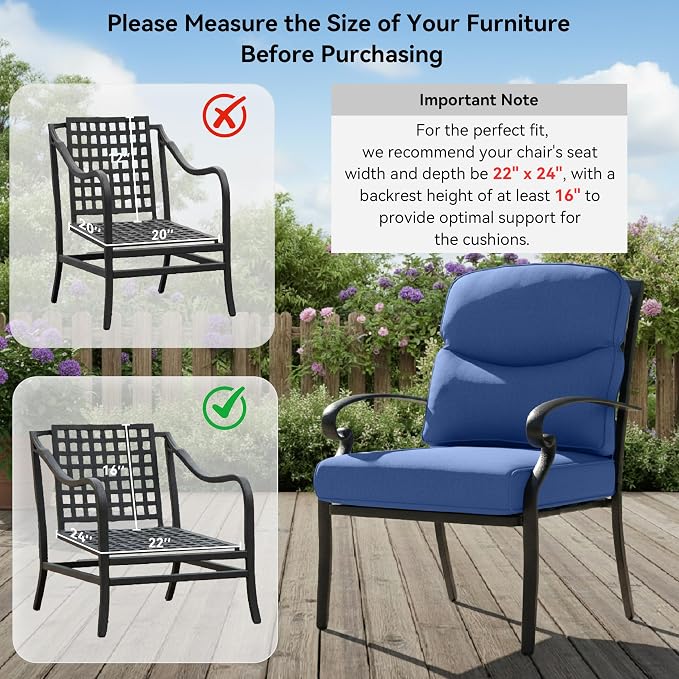 8-Piece Outdoor Patio Cushion Set - Image 5