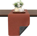 Table Runners 55 Inches Long, Dual-Sided Faux Leather Farmhouse Table Runner by Chitomars
