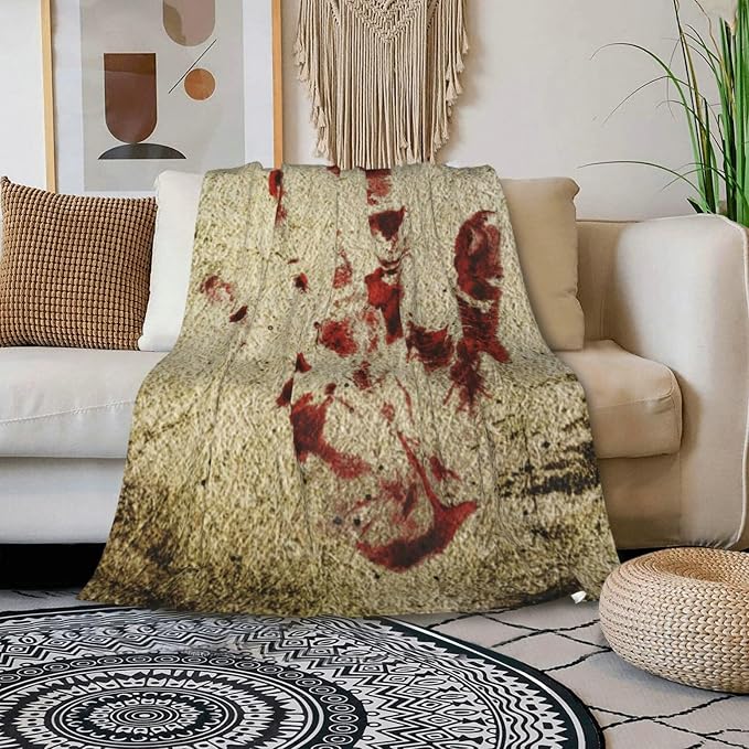 HGOD DESIGNS Bloody Hand Flannel Fleece Bed Blanket Throw Blanket Lightweight - Image 3