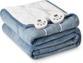 Heat Blanket 84”x90” Queen Size-Dual Control，Soft Flannel & Sherpa Electric by Unknown