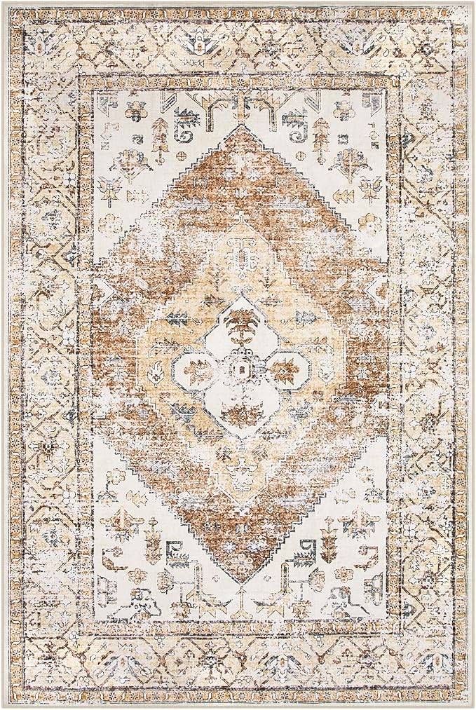 Lahome Rug for Living Room Machine Washable Area Rug 6x9 Boho Non Slip Bedroom - Image 9