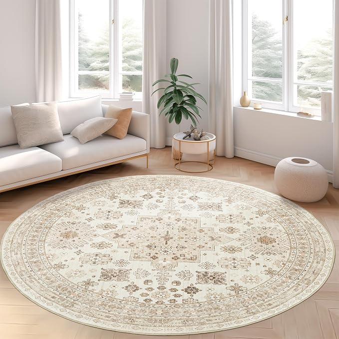 zesthome Washable Round Area Rugs by Zesthome